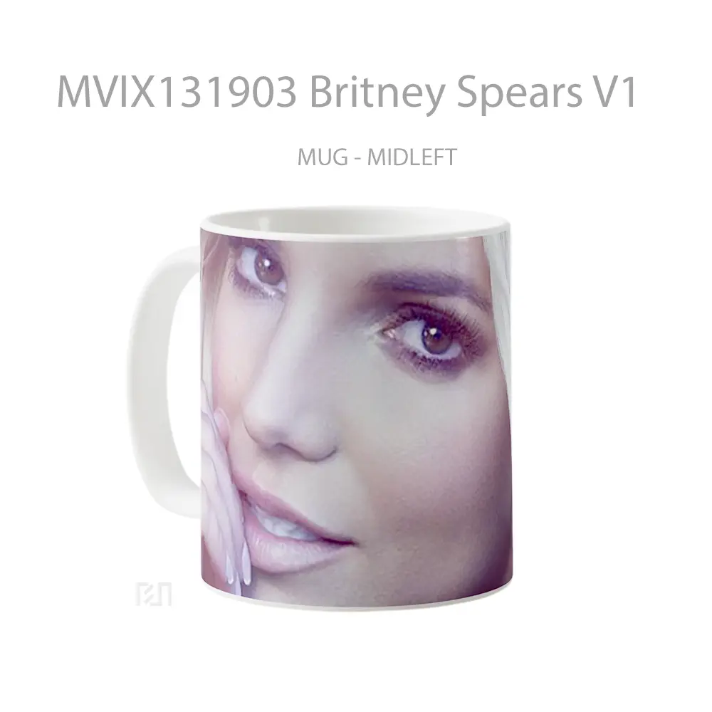 Mug Britney Spears V1 Gelas Selebriti - All-side / Desain