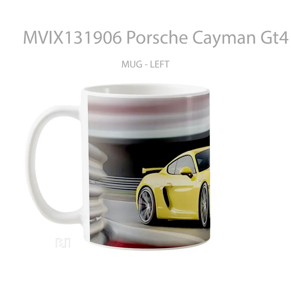 Mug Porsche Cayman Gt4 V1 Cangkir Mobil - All-side / Desain
