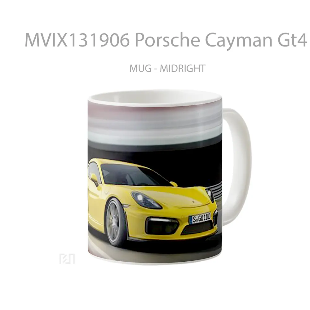 Mug Porsche Cayman Gt4 V1 Cangkir Mobil - All-side / Desain
