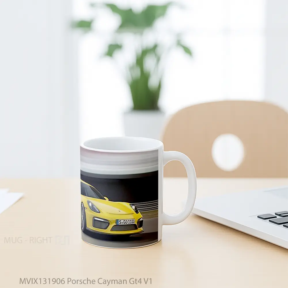 Mug Porsche Cayman Gt4 V1 Cangkir Mobil - All-side / Desain