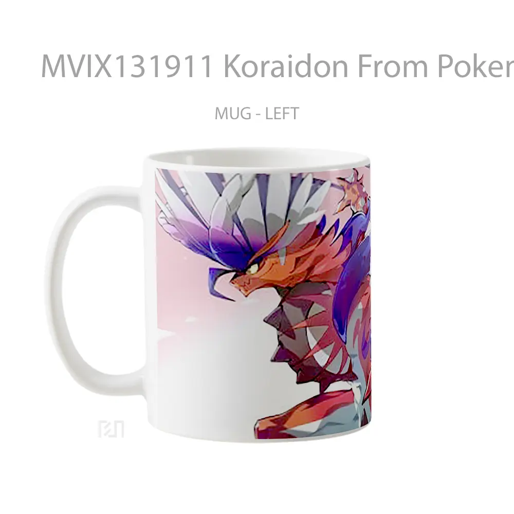 Mug Koraidon From Pokemon Scarlet And Violet V4 Cangkir Anime - All-side / Desain