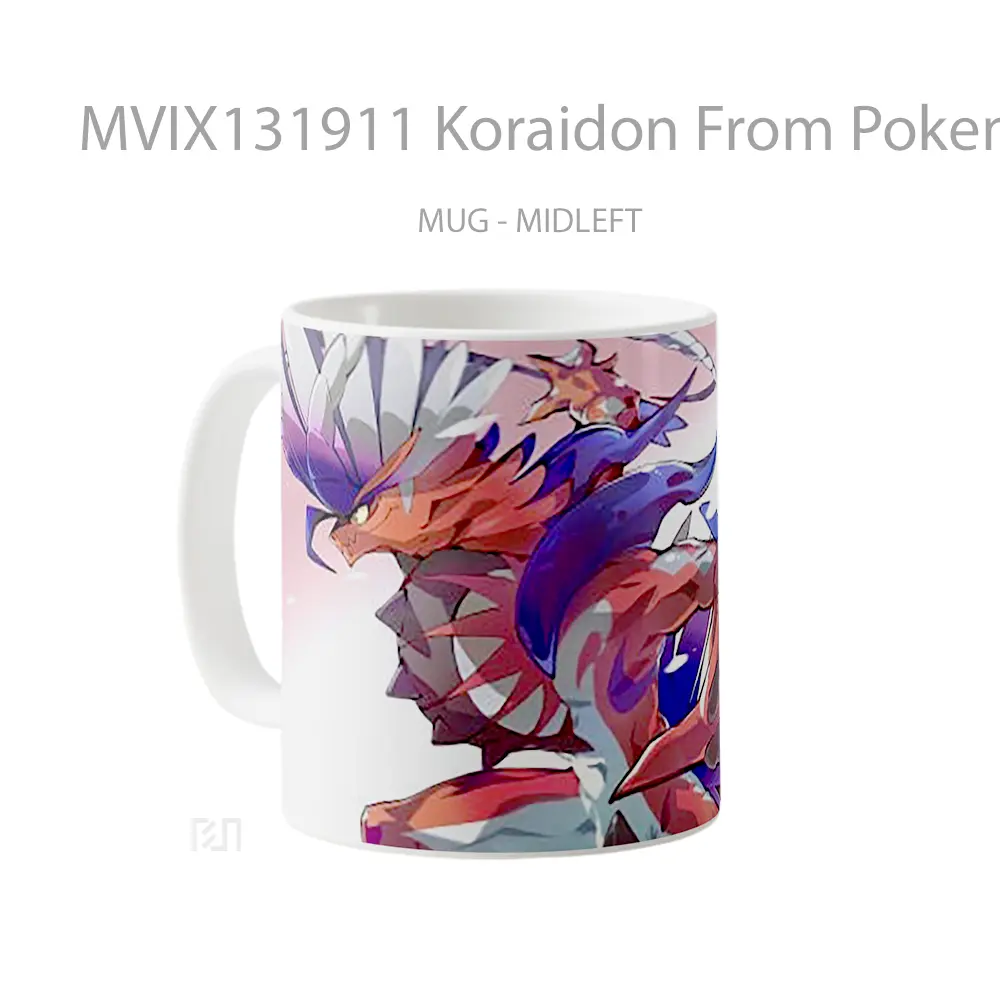 Mug Koraidon From Pokemon Scarlet And Violet V4 Cangkir Anime - All-side / Desain