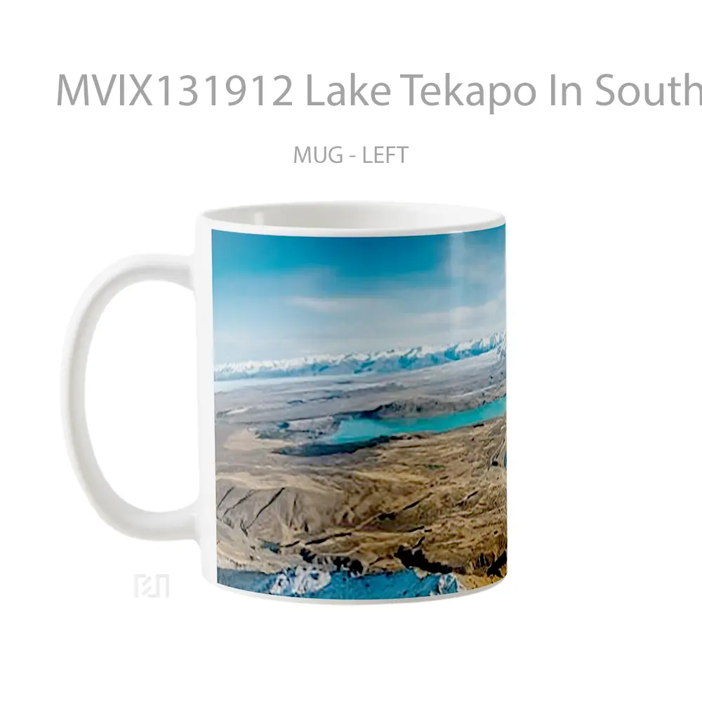 Mug Lake Tekapo In South Island Of New Zealand Gelas Pemandangan Alam - All-side / Desain