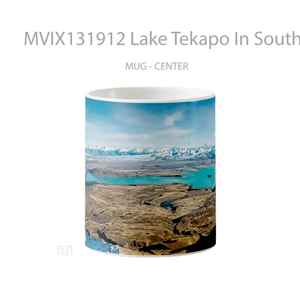 Mug Lake Tekapo In South Island Of New Zealand Gelas Pemandangan Alam