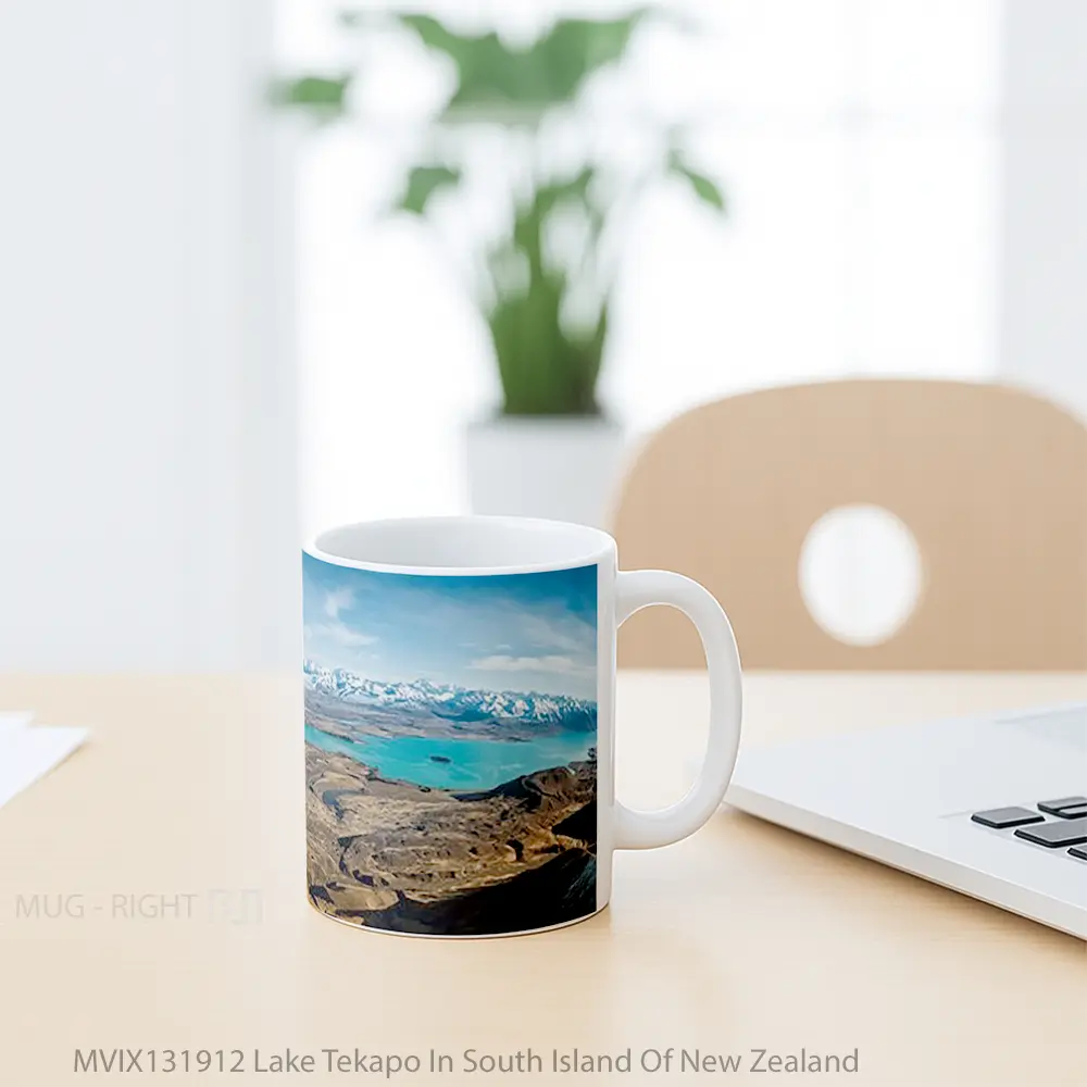 Mug Lake Tekapo In South Island Of New Zealand Gelas Pemandangan Alam - All-side / Desain