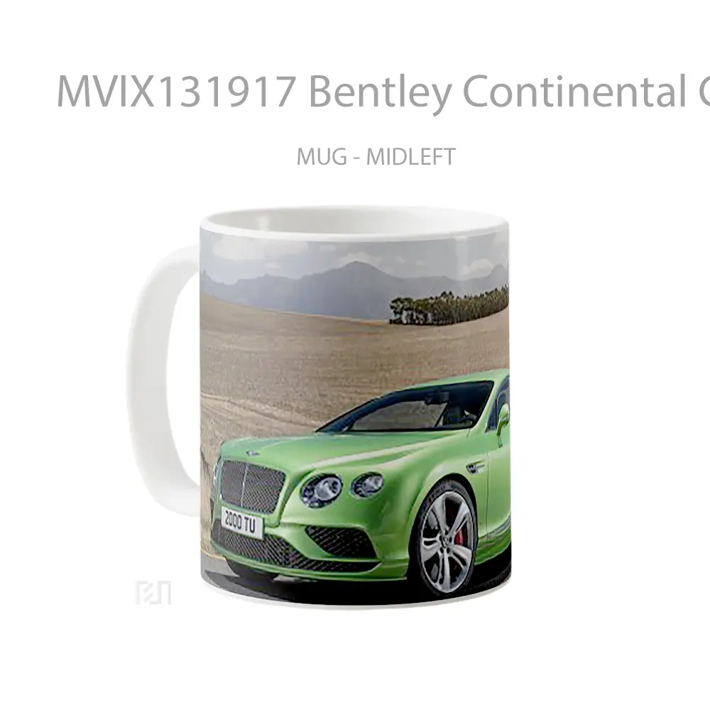 Mug Bentley Continental Gt4 Cangkir Mobil - All-side / Desain