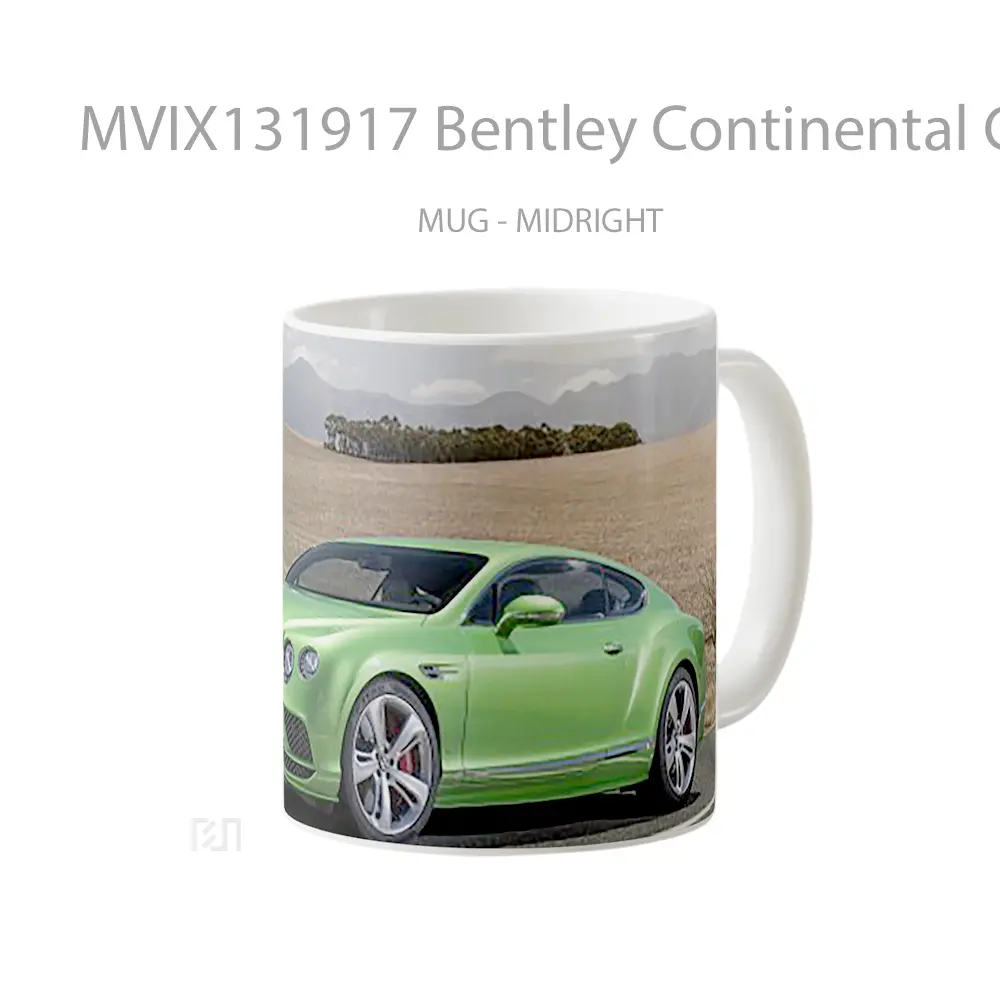 Mug Bentley Continental Gt4 Cangkir Mobil - All-side / Desain