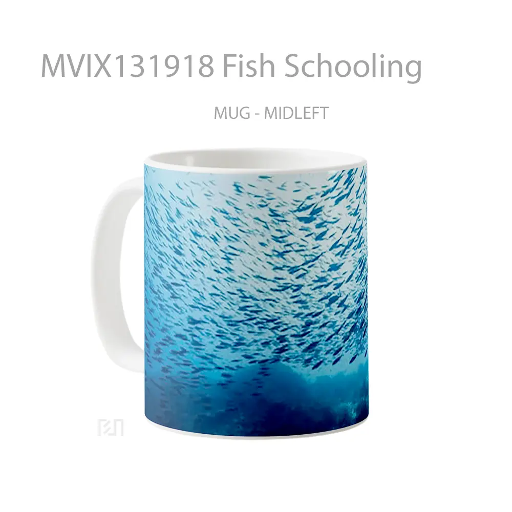 Mug Fish Schooling Gelas Hewan Lucu - All-side / Desain