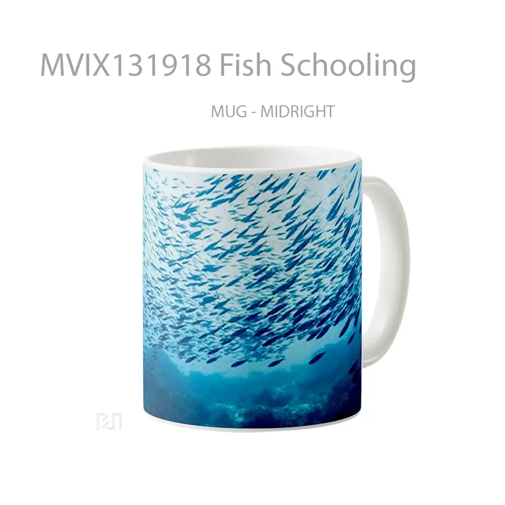 Mug Fish Schooling Gelas Hewan Lucu - All-side / Desain