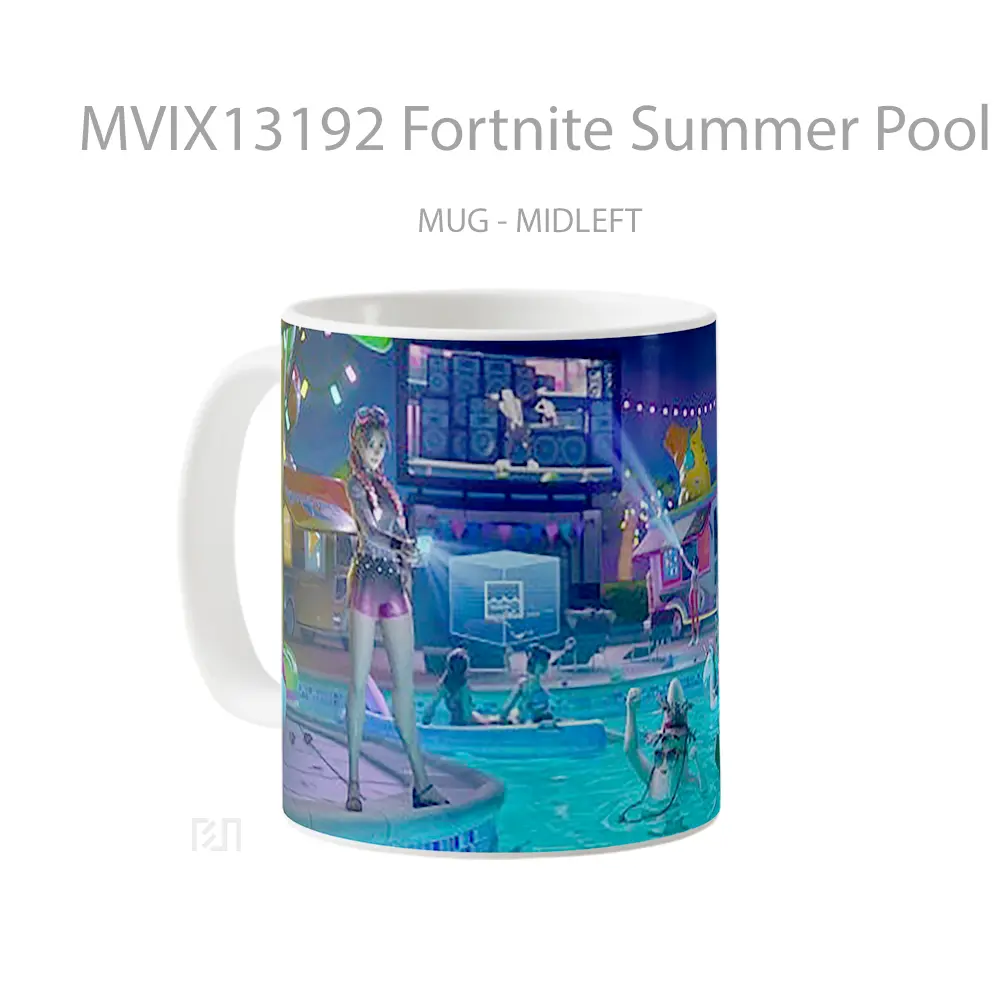 Mug Fortnite Summer Pool Party Cangkir Gamer - All-side / Desain