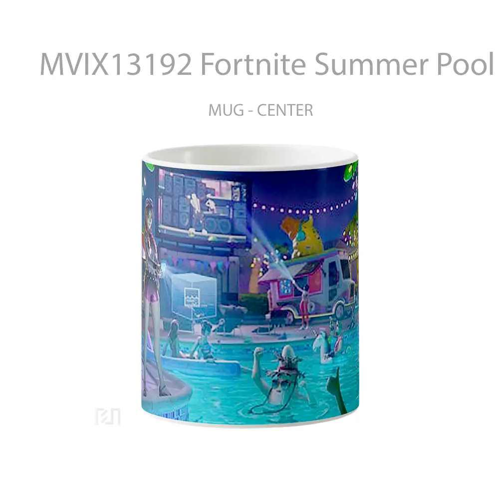 Mug Fortnite Summer Pool Party Cangkir Gamer