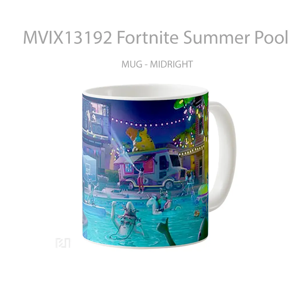 Mug Fortnite Summer Pool Party Cangkir Gamer - All-side / Desain