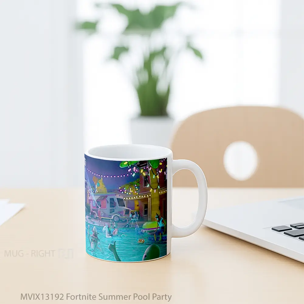 Mug Fortnite Summer Pool Party Cangkir Gamer - All-side / Desain