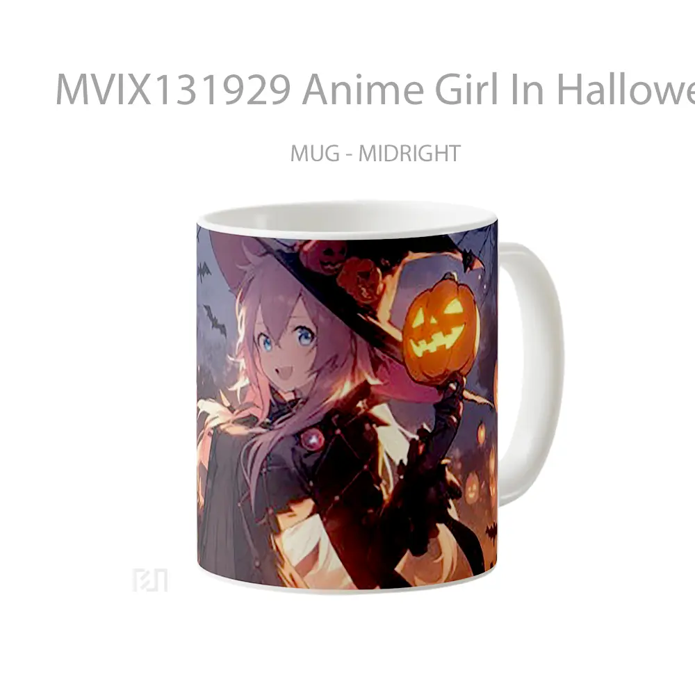 Mug Anime Girl In Halloween Costume Cangkir Anime - All-side / Desain