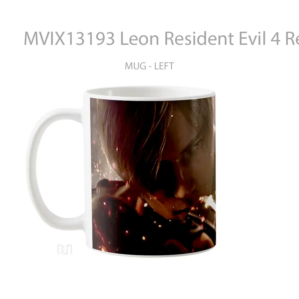 Mug Leon Resident Evil 4 Remake Cangkir Gamer - All-side / Desain