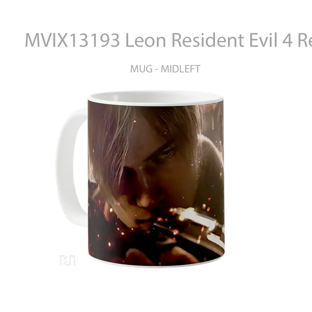 Mug Leon Resident Evil 4 Remake Cangkir Gamer - All-side / Desain