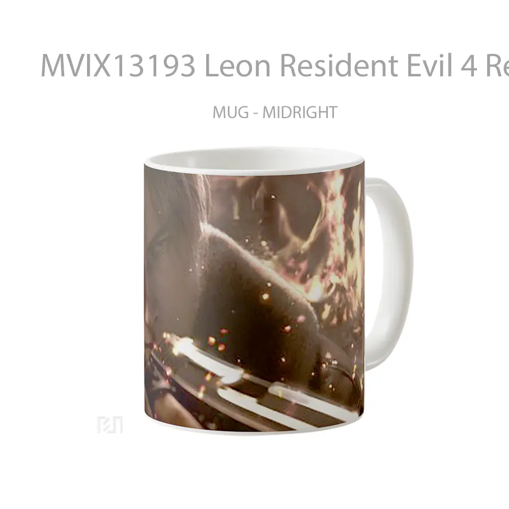 Mug Leon Resident Evil 4 Remake Cangkir Gamer - All-side / Desain