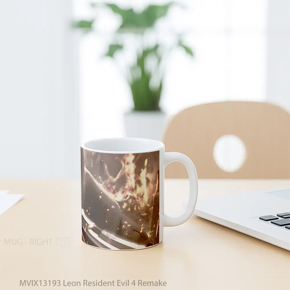 Mug Leon Resident Evil 4 Remake Cangkir Gamer - All-side / Desain