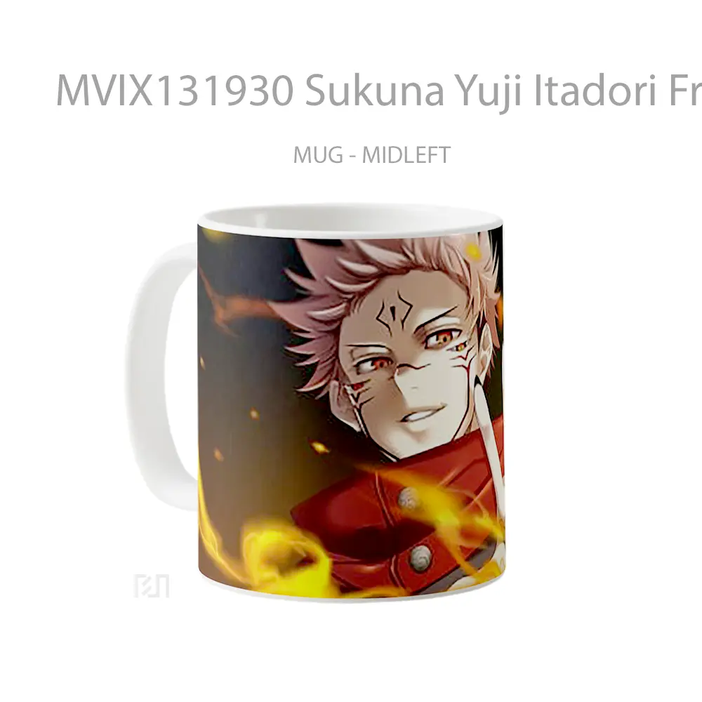 Mug Sukuna Yuji Itadori From Jujutsu Kaisen V1 Gelas Keramik Unik - All-side / Desain