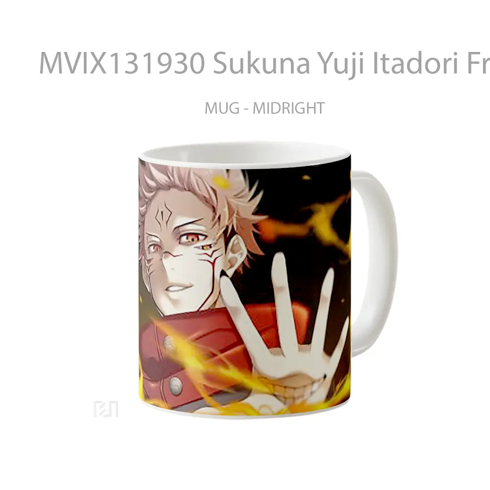 Mug Sukuna Yuji Itadori From Jujutsu Kaisen V1 Gelas Keramik Unik - All-side / Desain