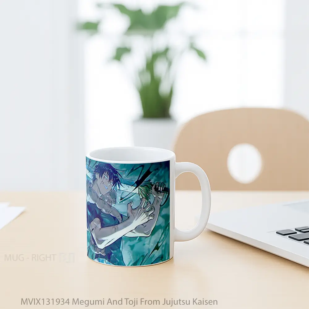 Mug Megumi And Toji From Jujutsu Kaisen Gelas Keramik Unik - All-side / Desain