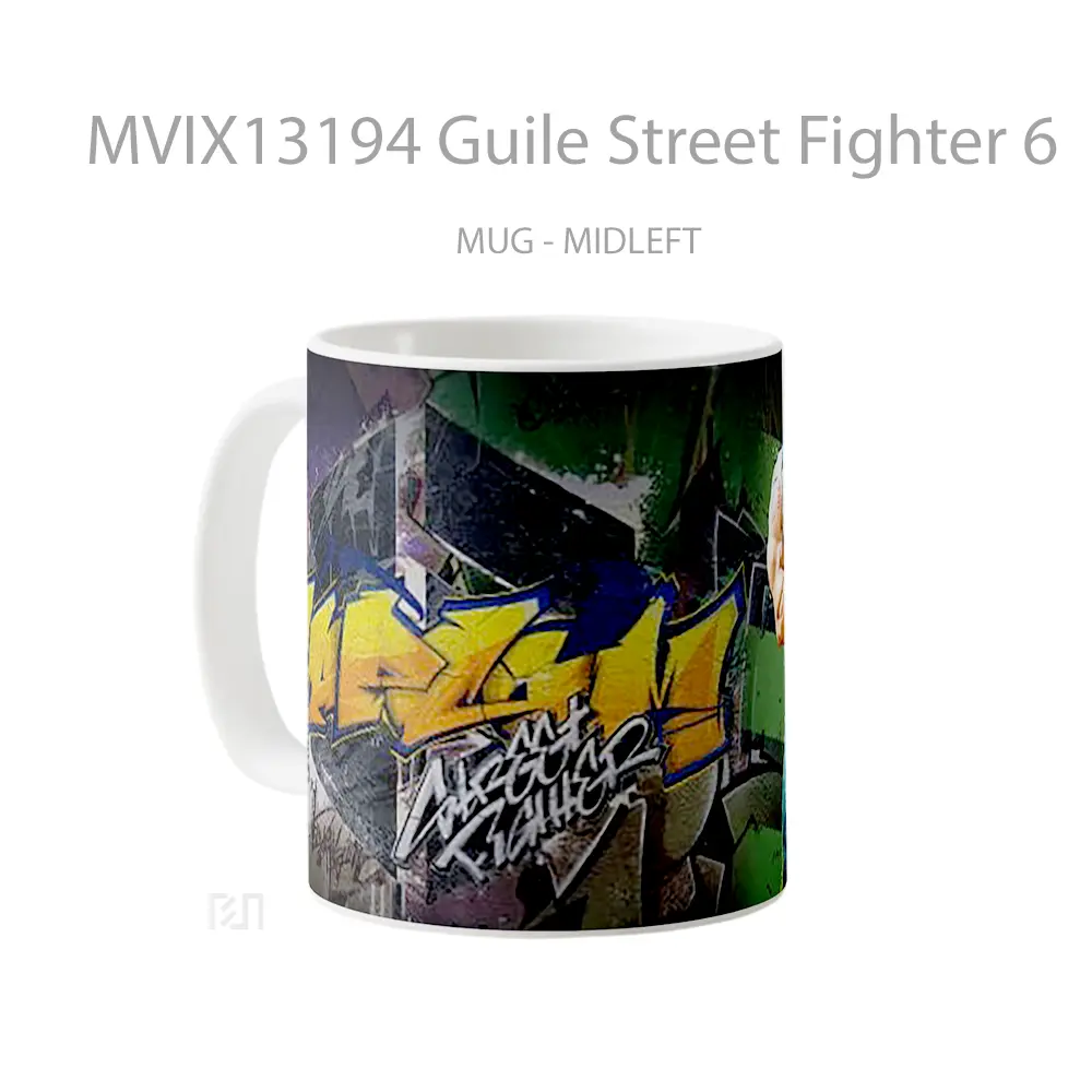 Mug Guile Street Fighter 6 Cangkir Gamer - All-side / Desain