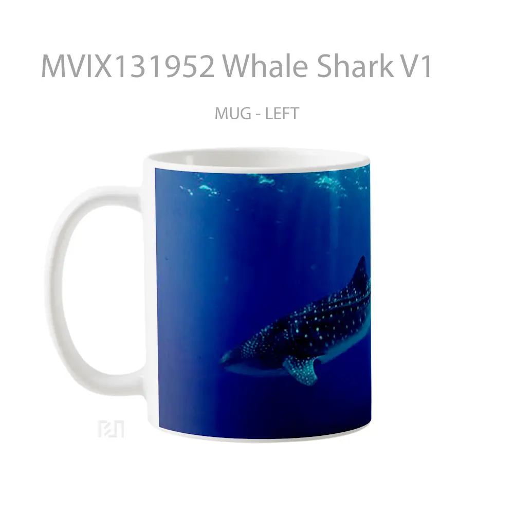 Mug Whale Shark V1 Gelas Hewan Lucu - All-side / Desain