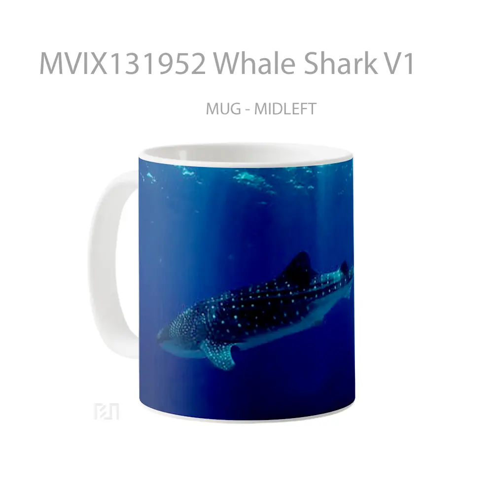 Mug Whale Shark V1 Gelas Hewan Lucu - All-side / Desain