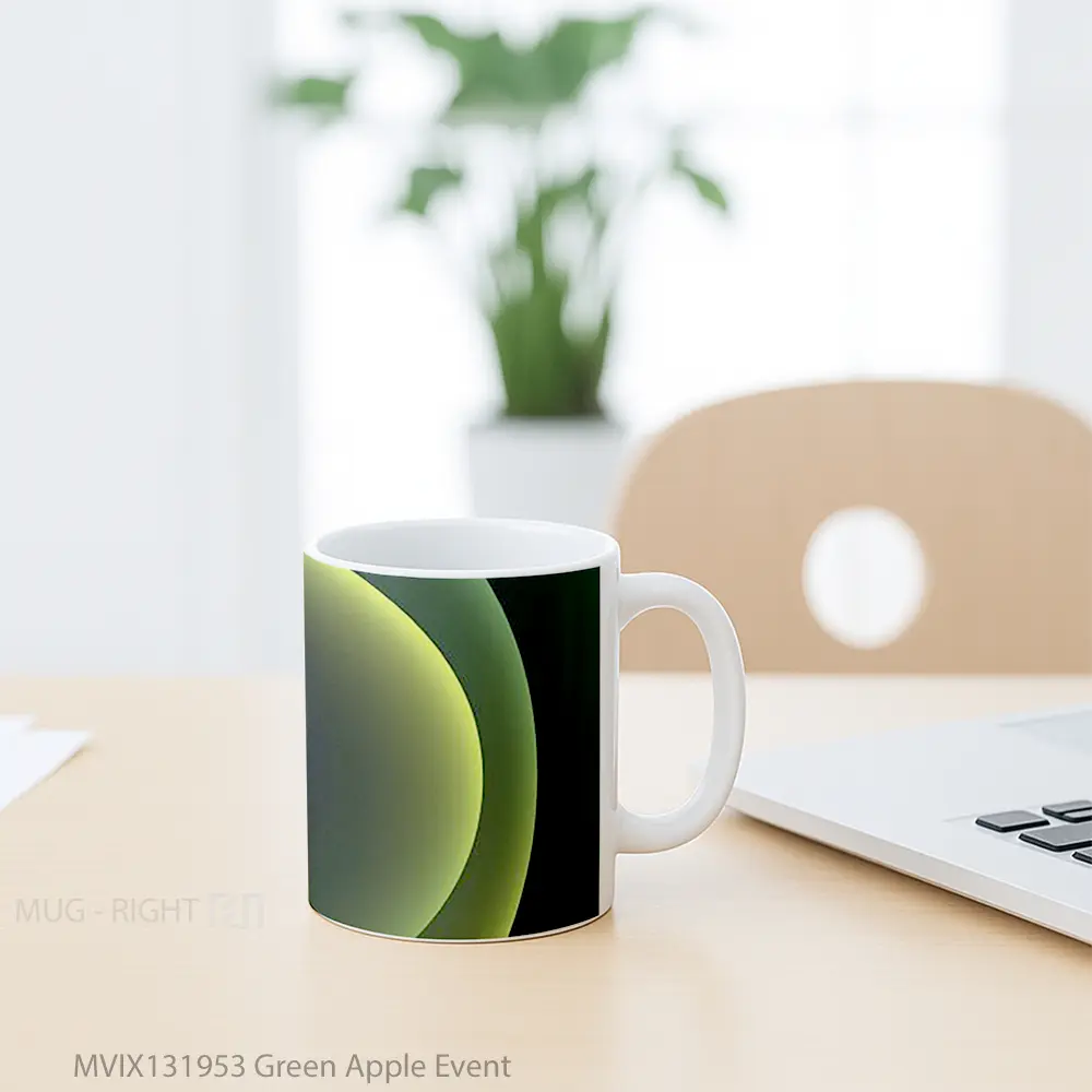 Mug Green Apple Event Gelas Keramik Unik - All-side / Desain