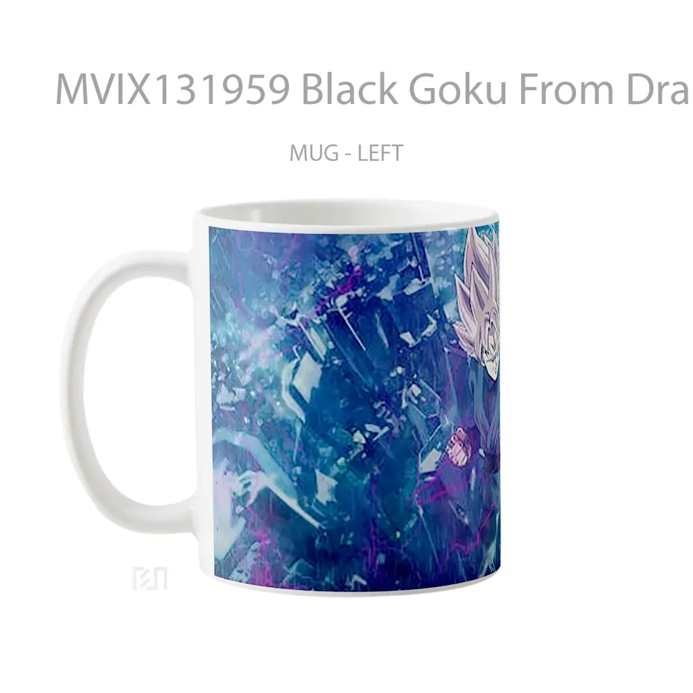 Mug Black Goku From Dragon Ball Super V1 Cangkir Anime - All-side / Desain