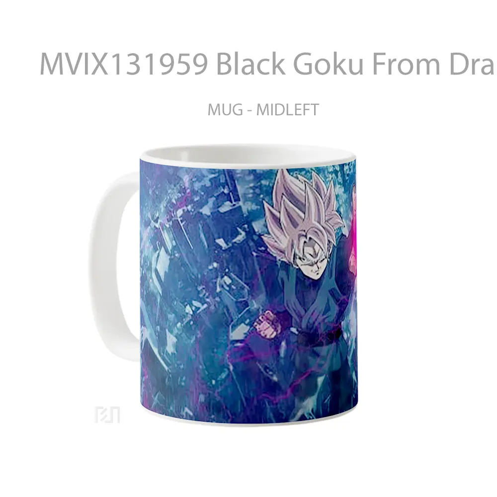Mug Black Goku From Dragon Ball Super V1 Cangkir Anime - All-side / Desain