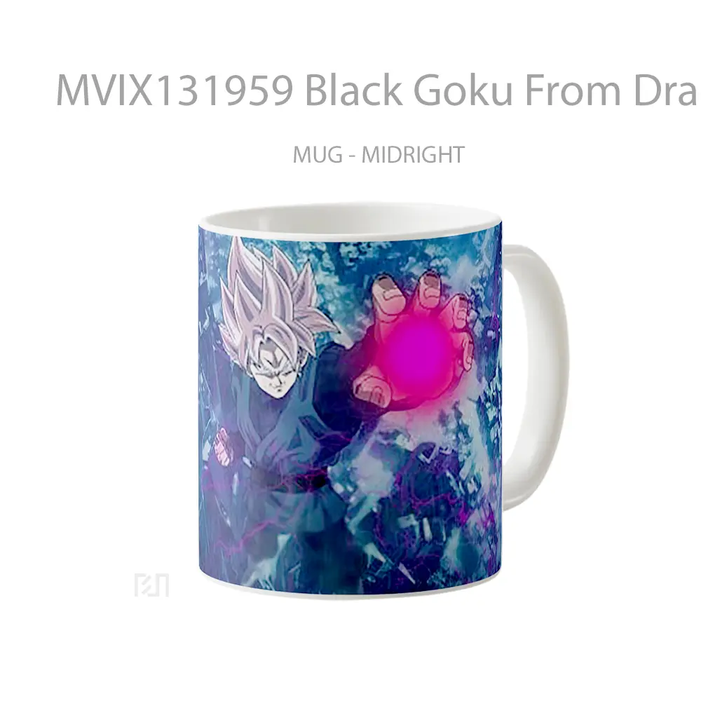 Mug Black Goku From Dragon Ball Super V1 Cangkir Anime - All-side / Desain