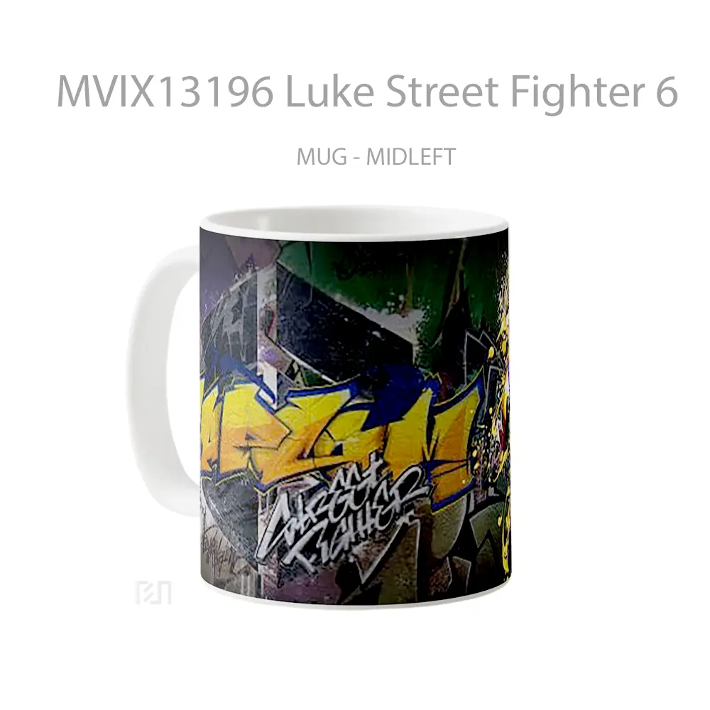 Mug Luke Street Fighter 6 Cangkir Gamer - All-side / Desain