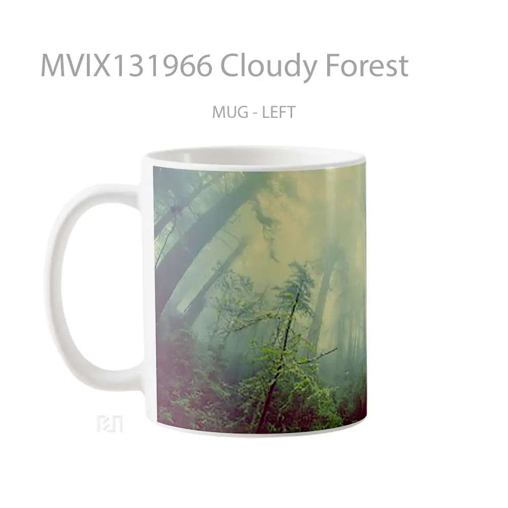Mug Cloudy Forest Gelas Pemandangan Alam - All-side / Desain