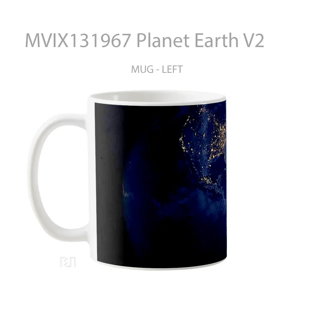 Mug Planet Earth V2 Gelas Astronomi - All-side / Desain