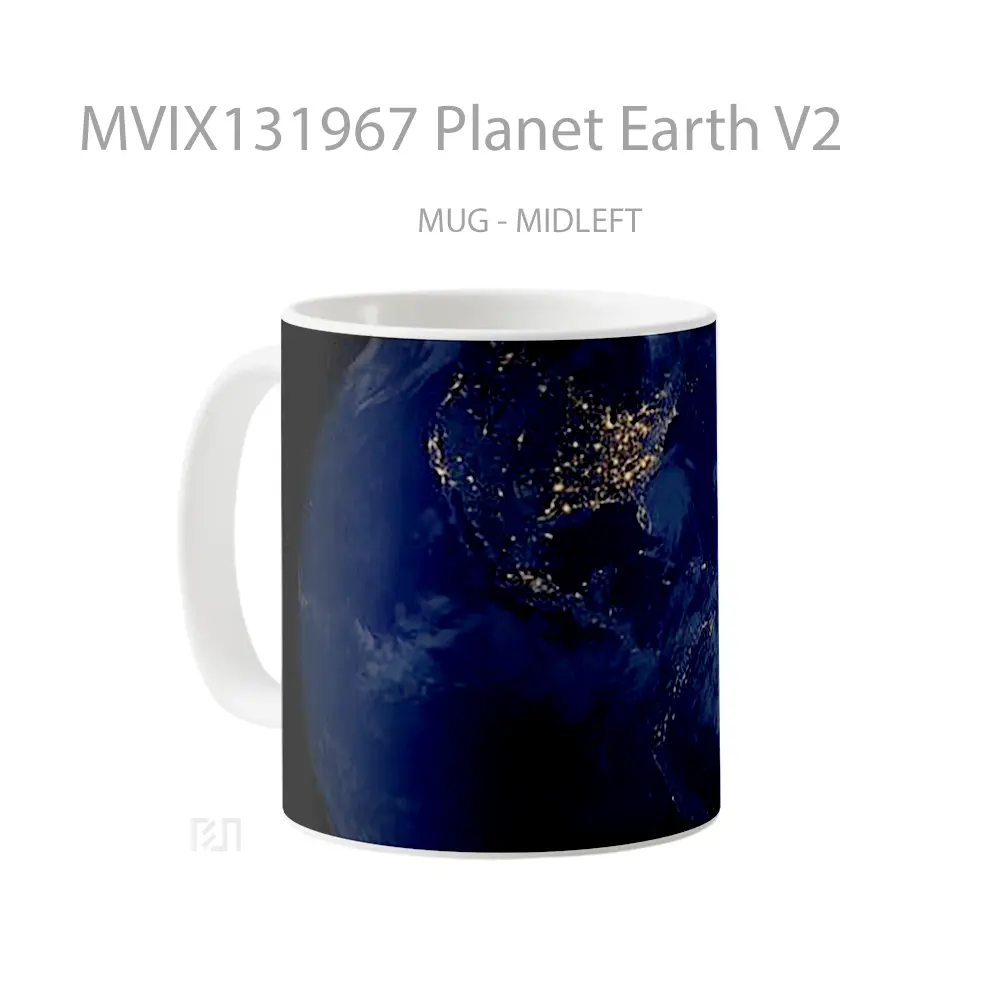 Mug Planet Earth V2 Gelas Astronomi - All-side / Desain