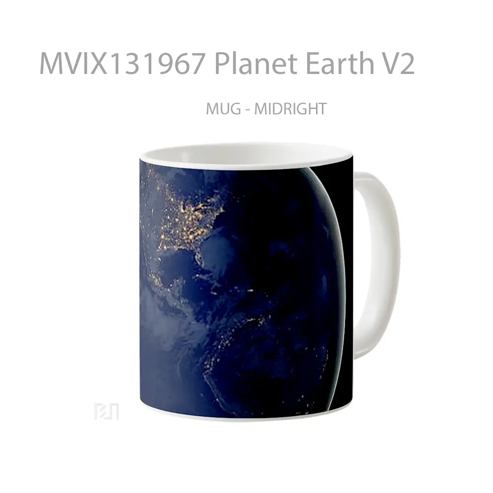 Mug Planet Earth V2 Gelas Astronomi - All-side / Desain