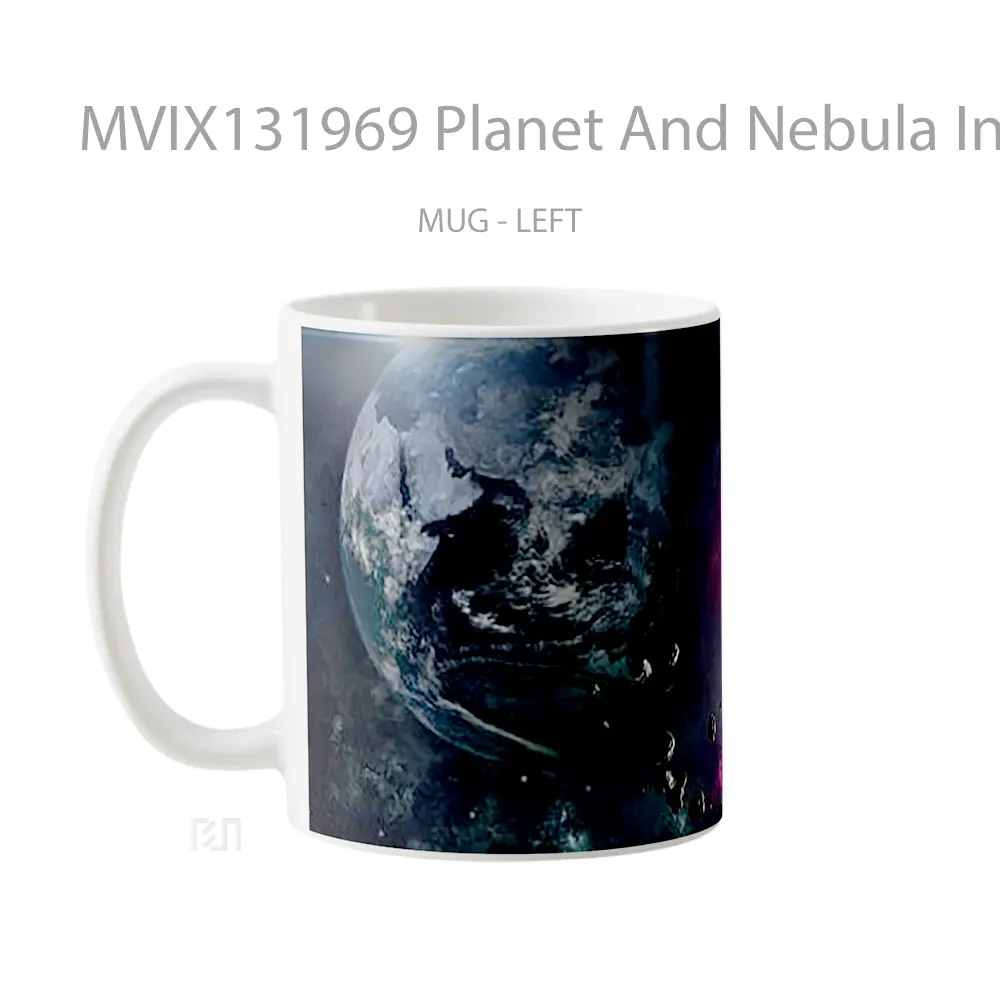 Mug Planet And Nebula In Space Gelas Astronomi - All-side / Desain
