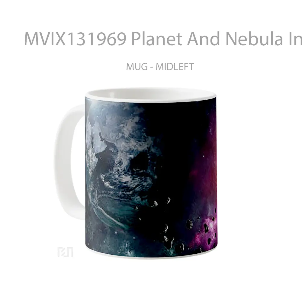 Mug Planet And Nebula In Space Gelas Astronomi - All-side / Desain