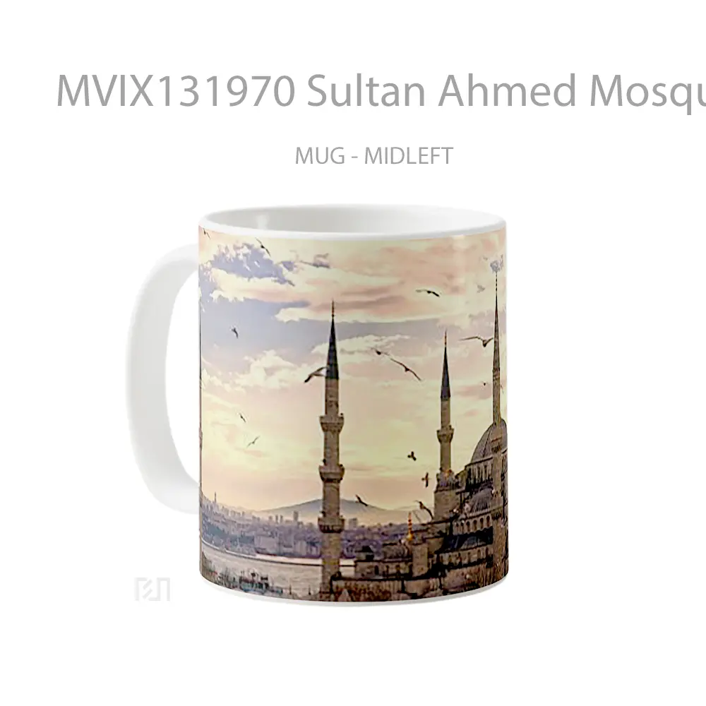Mug Sultan Ahmed Mosque Gelas Keramik Unik - All-side / Desain