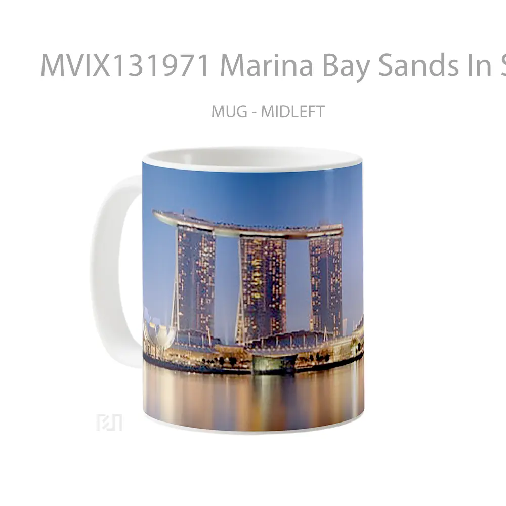 Mug Marina Bay Sands In Singapore V1 Gelas Keramik Unik - All-side / Desain