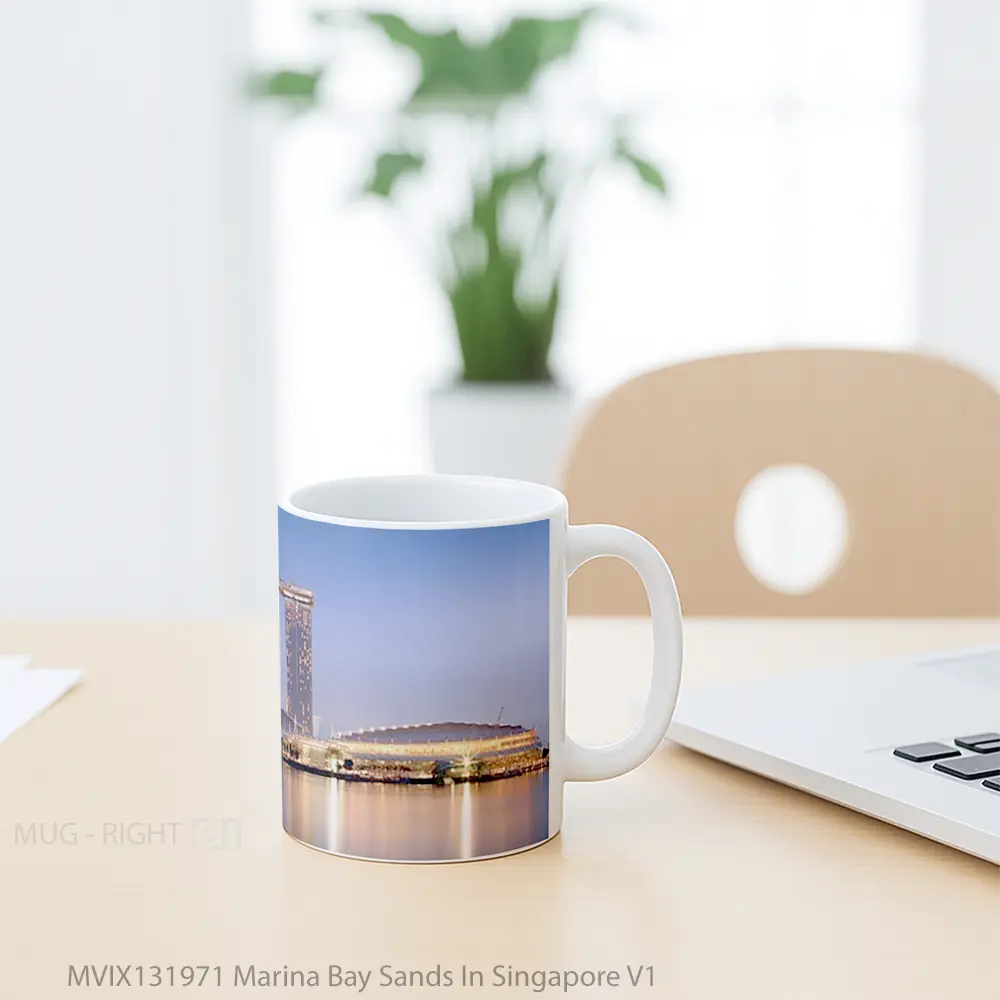 Mug Marina Bay Sands In Singapore V1 Gelas Keramik Unik - All-side / Desain