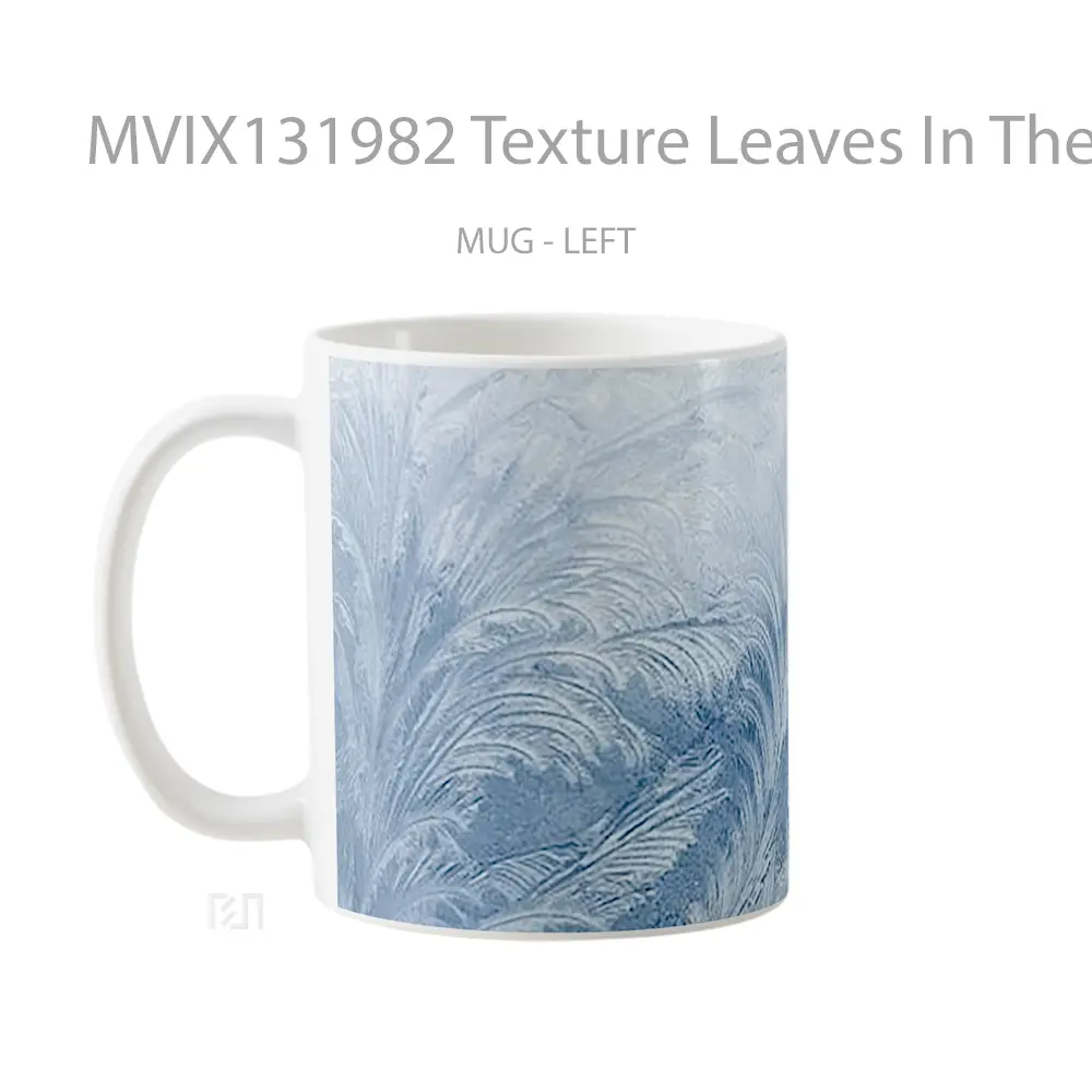Mug Texture Leaves In The Snow Gelas Pemandangan Alam - All-side / Desain