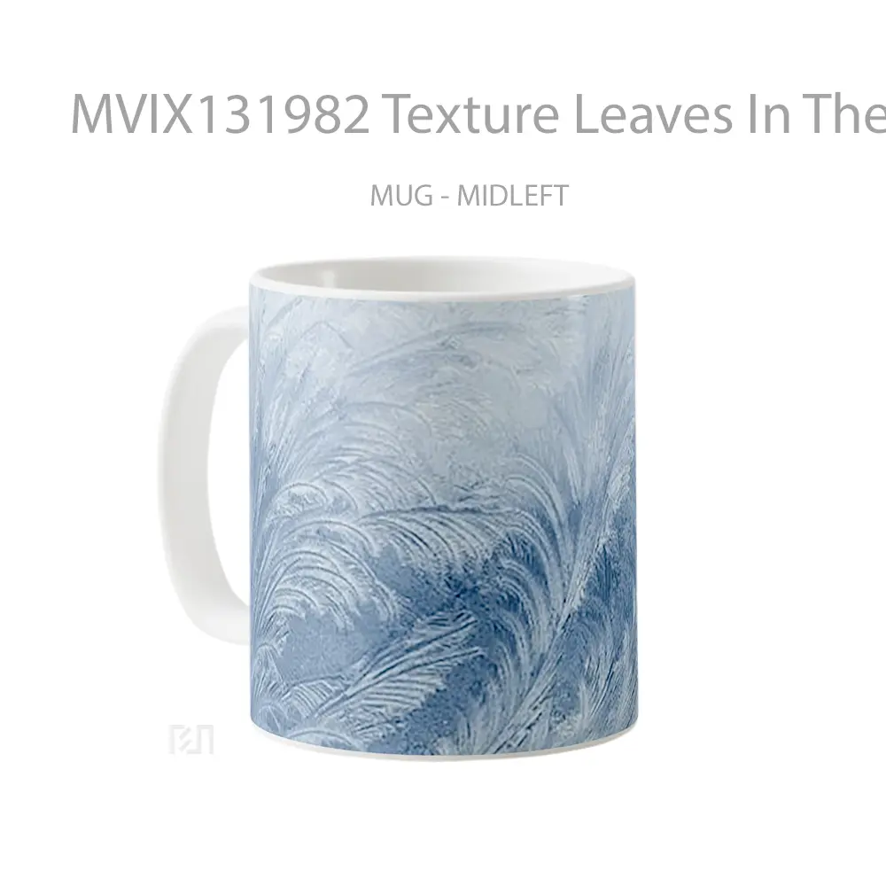 Mug Texture Leaves In The Snow Gelas Pemandangan Alam - All-side / Desain