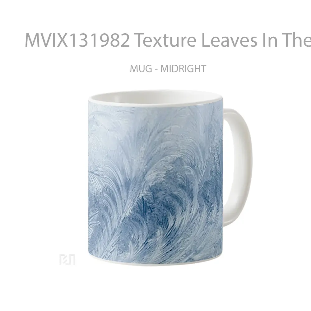 Mug Texture Leaves In The Snow Gelas Pemandangan Alam - All-side / Desain