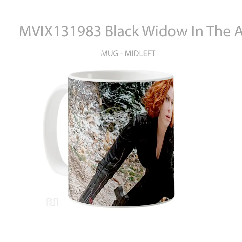 Mug Black Widow In The Avengers 2 Gelas Superhero - All-side / Desain