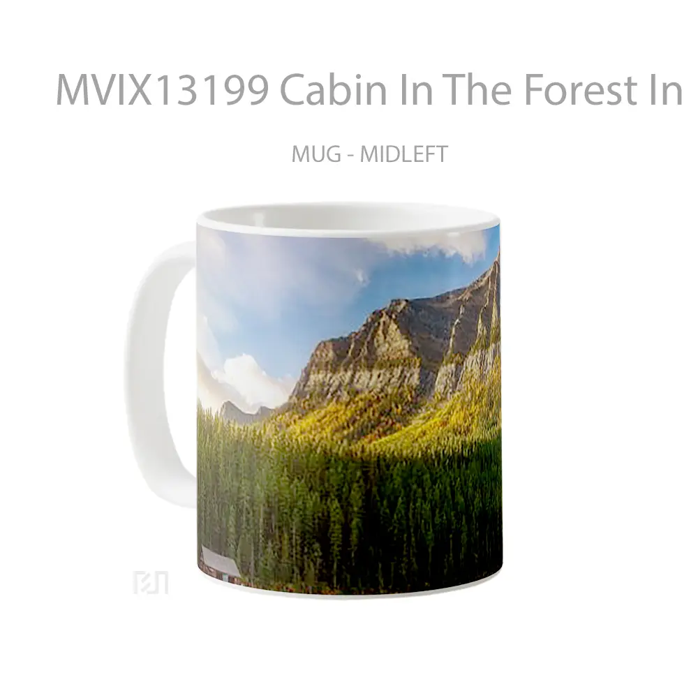 Mug Cabin In The Forest In Front Of Lake Gelas Pemandangan Alam - Tampak Tengah