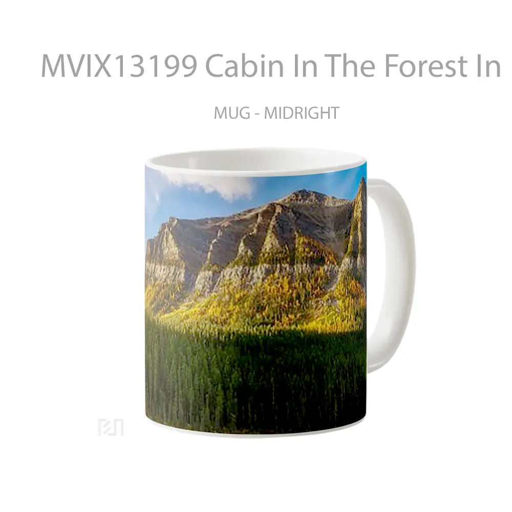Mug Cabin In The Forest In Front Of Lake Gelas Pemandangan Alam - Tampak Tengah
