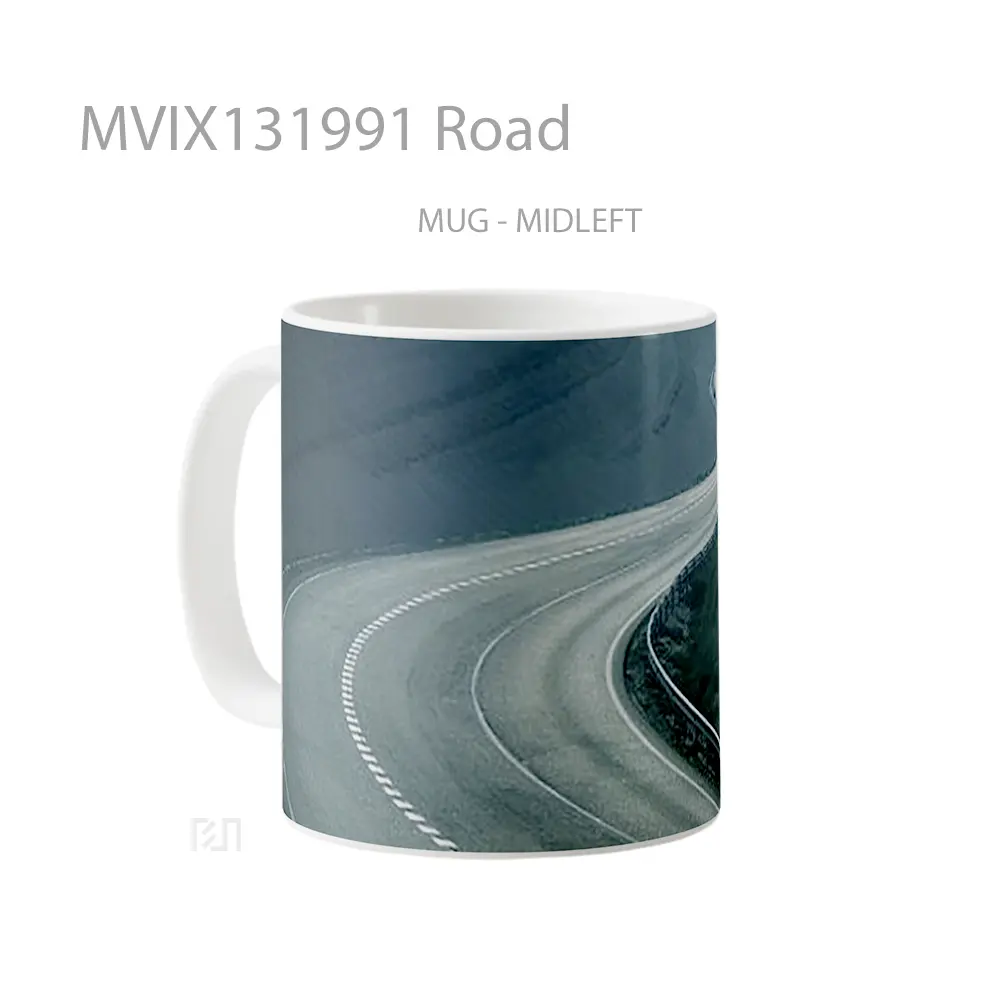 Mug Road Gelas Keramik Unik - All-side / Desain