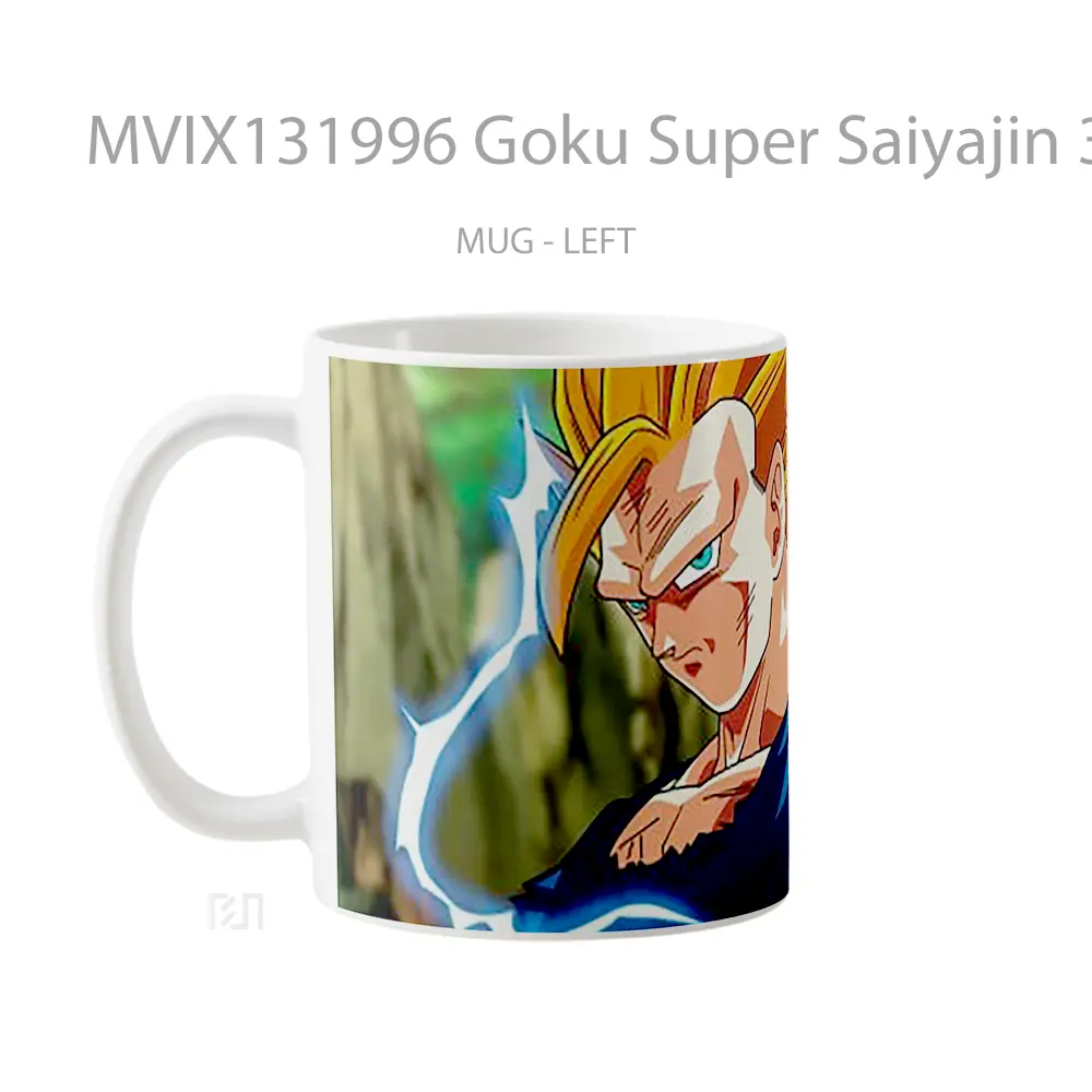 Mug Goku Super Saiyajin 3 Dragon Ball Super Cangkir Anime - All-side / Desain